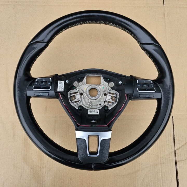 VW T5 РЕСТАЙЛИНГ руль мультифункциональный КОЖА 7E0419091, фото 1