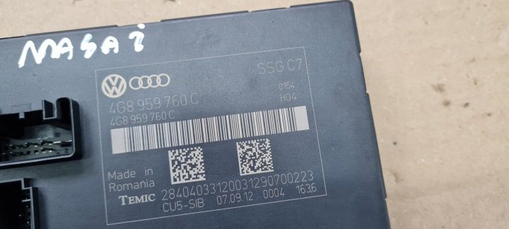 S7 4G A7 БЛОК УПРАВЛЕНИЯ СИДЕНЬЯ MASAŻ COMFORT 4G8959760C A6 C7 S6, фото 6
