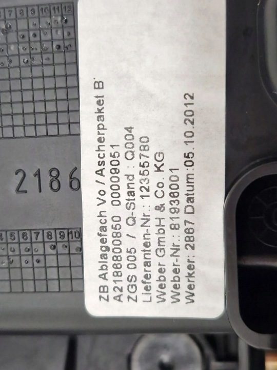 Mercedes-Benz CLS C218 X218 2012 Пепельница торпедо, фото 8