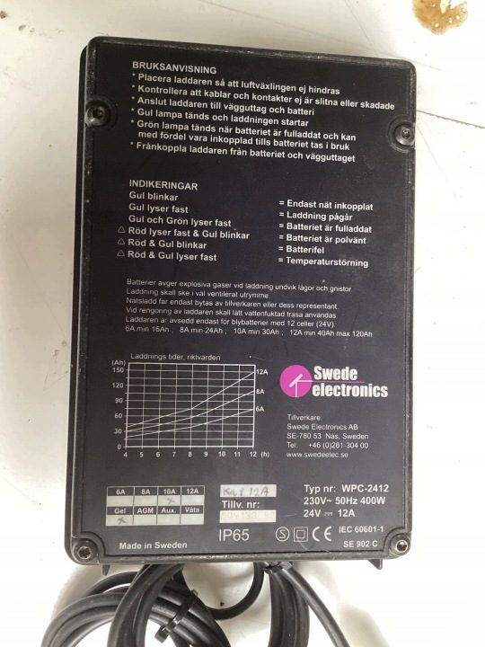 Зарядное устройство Swede Electronics WPC-500 WPC-2412 24V 12A, фото 8