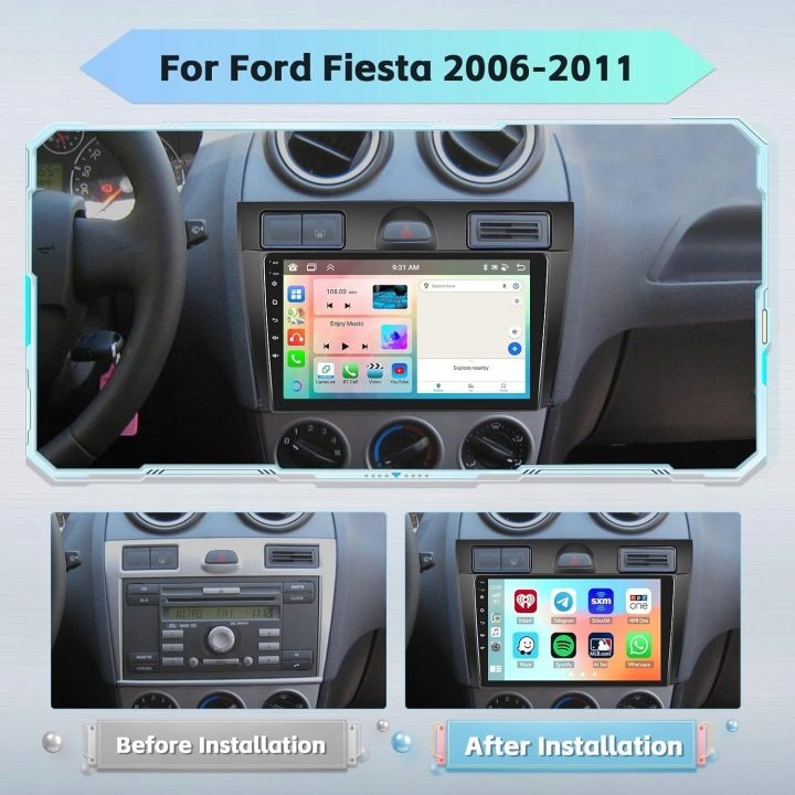 Магнитола навигация ANDROID Ford Fiesta mk6 2002-2007 GPS BT Wi-Fi, фото 4