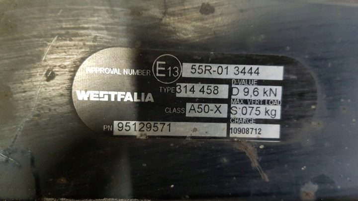 Комплект фаркопа прицепа WESTFALIA 314341600001, фото 3