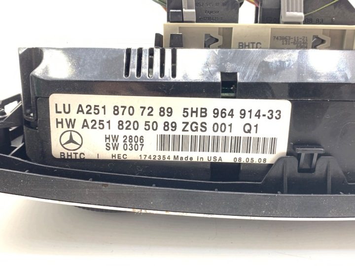 ПАНЕЛЬ УПРАВЛЕНИЯ ОБДУВА MERCEDES W251 A2518707289 Crossover 05-17 КОНСОЛЬ, фото 4