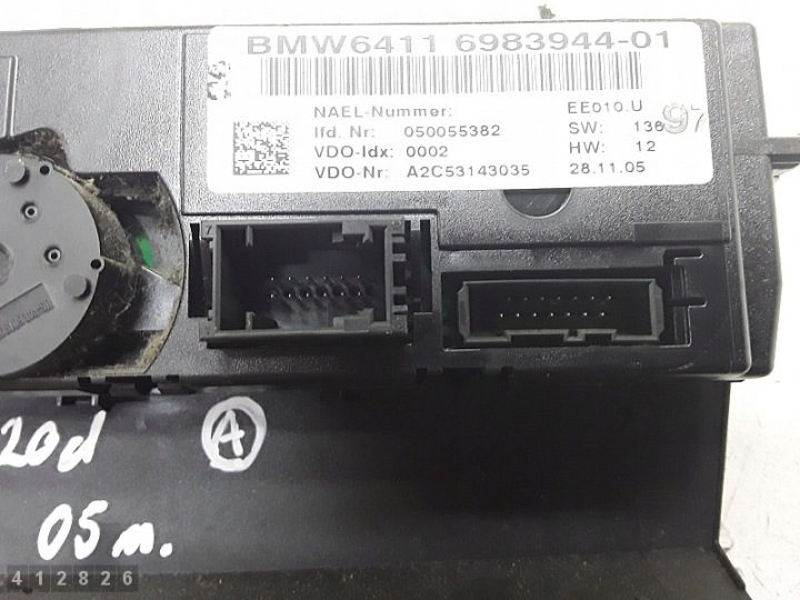 2005 BMW 3 Серия Модуль управления кондиционером 698394401, фото 4