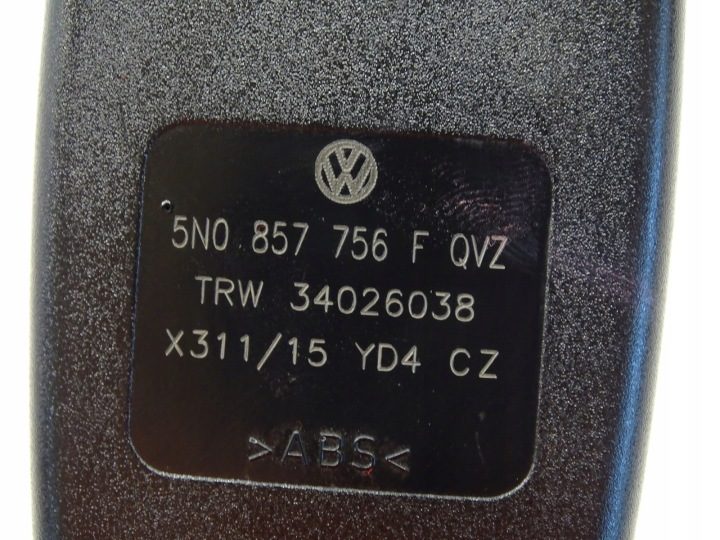 ЗАМОК РЕМНЯ ПРАВЫЙ ПЕРЕДНИЙ ПАССАЖИРА VW TIGUAN I 5N 5N0857756F, фото 3