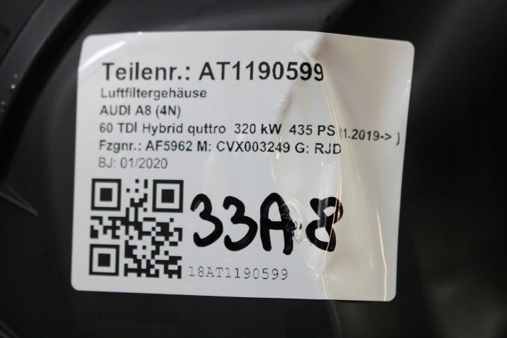 AUDI A8 КОРПУС ФИЛЬТРА ВОЗДУХА 4N0133823P 4N0 133 823 P 4N D5 4.0 TDI dies, фото 9