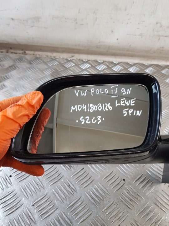 VOLKSWAGEN POLO 9N ЗЕРКАЛО ЛЕВОЕ НАРУЖНОЕ 5 пин 6Q0857933 ЕВРОПА, фото 2