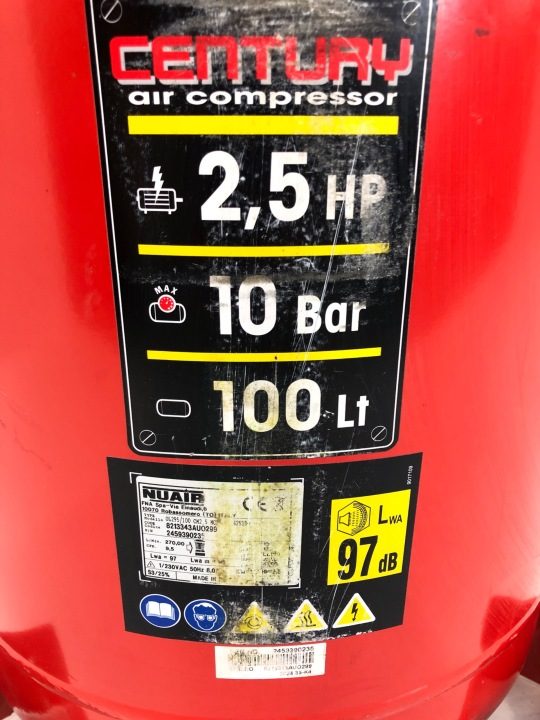Компрессор Вертикальный NuAIR MECAFER 50L 10 бар ДВИГАТЕЛЬ На запчасти, фото 5