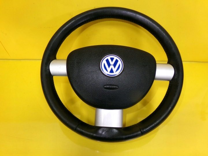 Руль кожаный с подушкой Volkswagen NEW Beetle 2001 1C0419091 NR139, фото 1