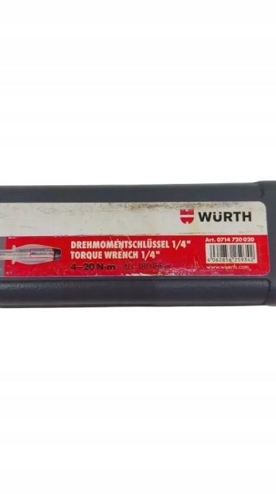 WURTH КЛЮЧ ДИНАМОМЕТРИЧЕСКИЙ С POKRĘTEM Z ТРЕЩОТКОЙ 1/4 ДЮЙМА 0714720020, фото 5