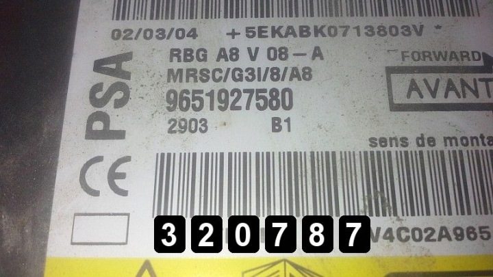 2003 Citroen C3 ЭБУ 9651927580, фото 2