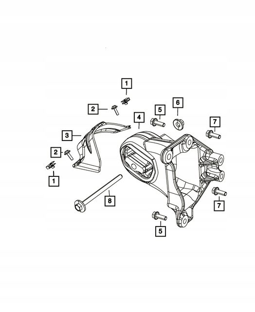 Подушка двигателя левая Jeep Wrangler JL 3.6 18-20, фото 5