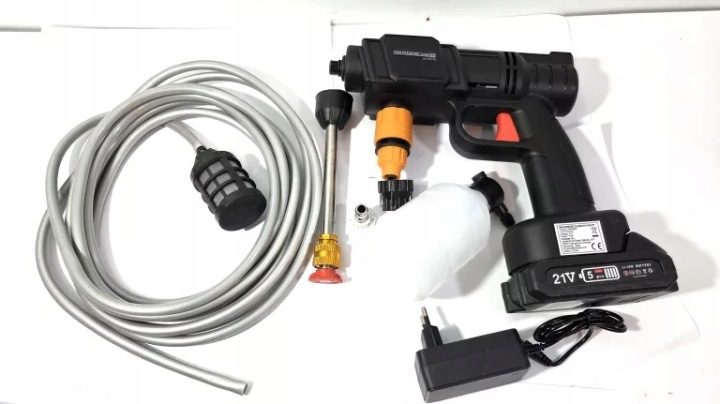 Мойка высокого давления Аккумуляторная 21V Напорная Пистолет 200W, фото 1