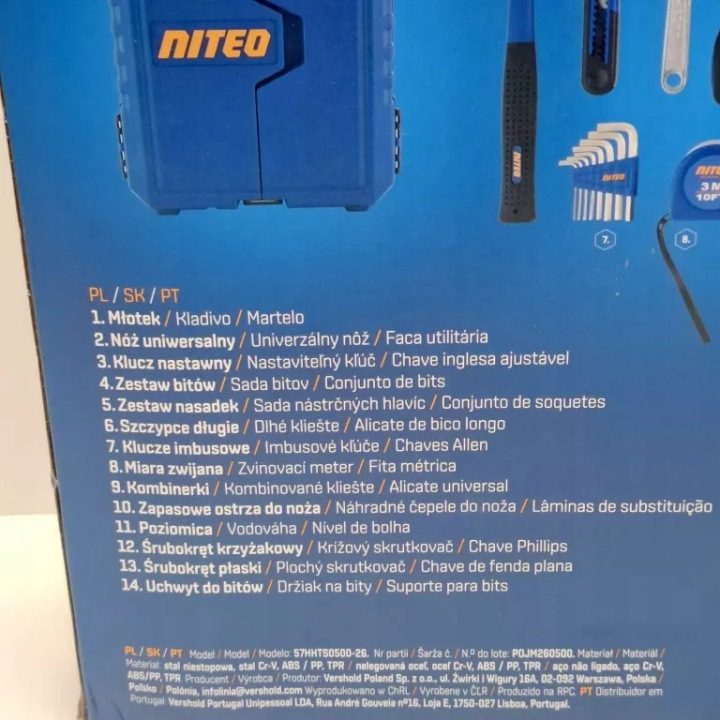 Комплект инструментов ручных для дома biura Niteo 57 элементов кейс, фото 4