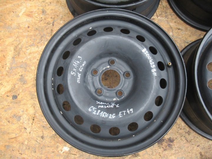 4× Штампованный диск Renault OE 6.5" x 16" 5x114.3, фото 5