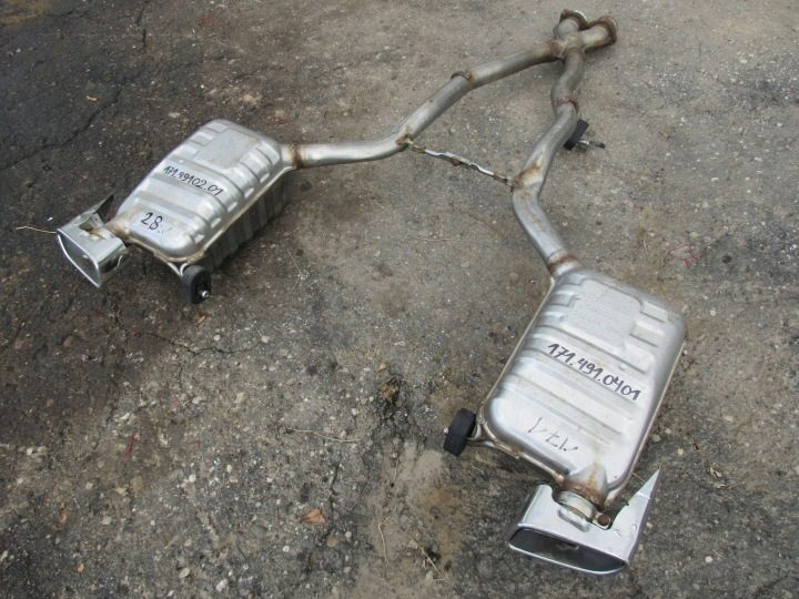 ГЛУШИТЕЛИ KOŃCOWE ВЫХЛОПА Mercedes-Benz SLK R171 171 3.5 V6 A1714910201, фото 15