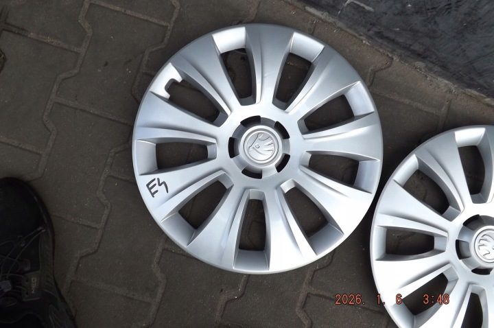 Колпак Skoda OE Оригинальный 16" серебристый, фото 7