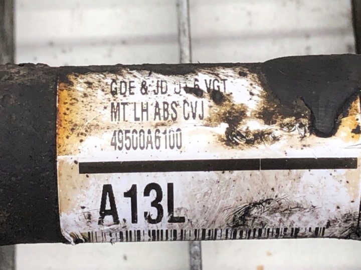 ПОЛУОСЬ ЛЕВАЯ ПЕРЕДНЯЯ KIA CEED 49500A6100 1.6 110 л.с. 12-18 ШАРНИР, фото 5