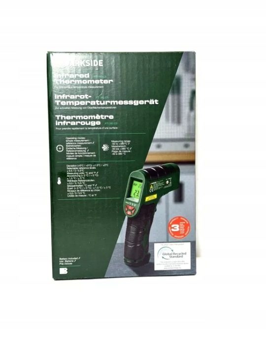 Термометр Pirometr Bezdotykowy на ИК-излучение PARKSIDE PTI380 C3 -50 +380°C, фото 1