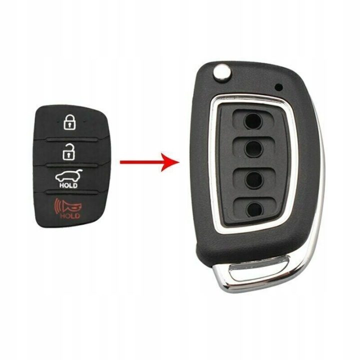 2X Hyundai 4 Button Replacement Rubber Ключ Pad Repair для Hyundai Remote Fo, фото 3
