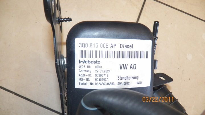 WEBASTO В СБОРЕ VW SKODA 3Q0815005AP ОРИГИНАЛ ИДЕАЛ, фото 4