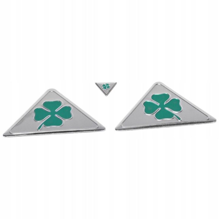 3x Quadrifoglio Cloverleaf Wing Badge эмблемы наклейки, фото 2