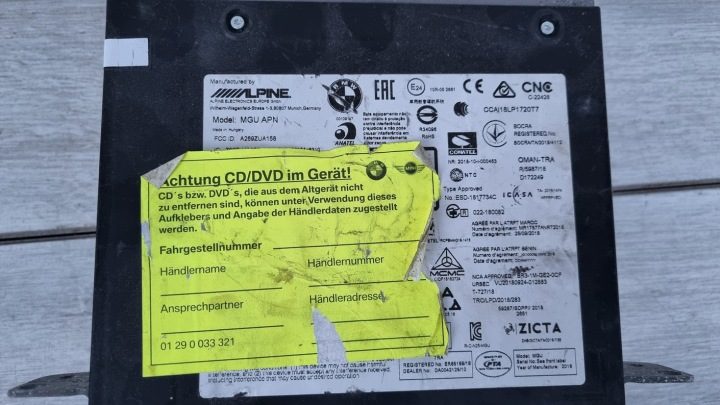 Автомагнитола BMW MGU iDrive 7 G20 G21 G22 F40 Alpine A269ZUA158 1-DIN, фото 1