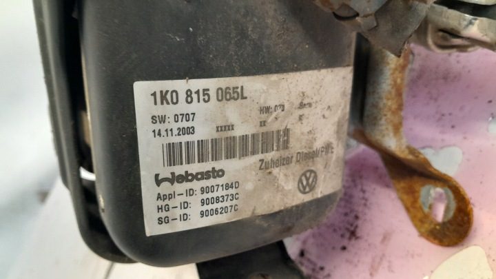VW TOURAN I АВТОНОМНЫЙ ОТОПИТЕЛЬ WEBASTO ДИЗЕЛЬ 1K0815065L, фото 3