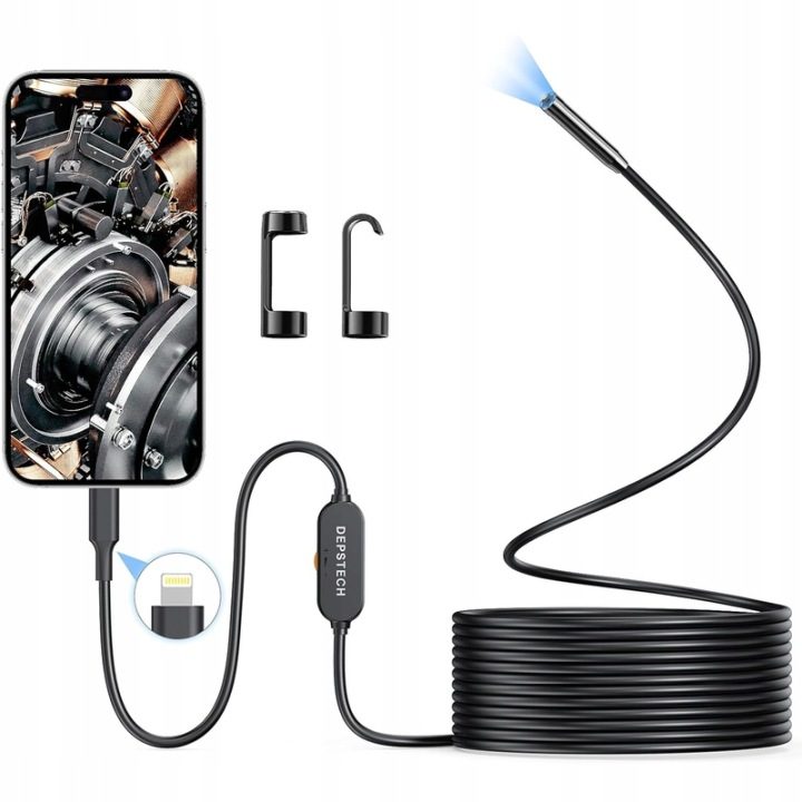 Depstech NTC53-BK Камера inspekcyjna,1080P,30 FPS,FOV 80°,6 LED,5m,, фото 1