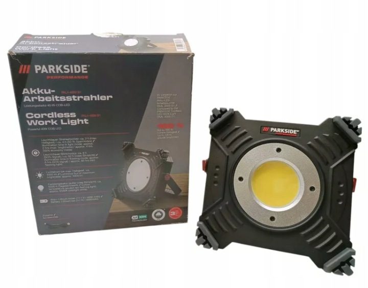 Аккумуляторный прожектор рабочий PARKSIDE PERFORMANCE PALA 4000 B1 4000 lm, фото 1