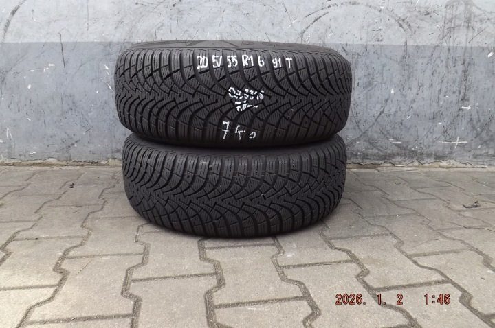 2× Шина зимняя Goodyear UltraGrip 9 205/55R16 91 т сцепление на снегу (3PMSF), фото 2