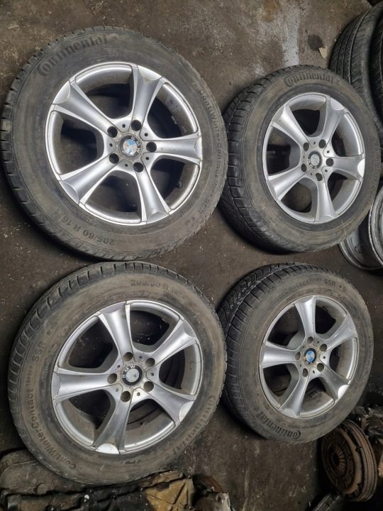 КОЛЕСА ЛИТЫЕ ДИСКИ 205/60 R16 5X120 BMW E39 КОМПЛ. ЗИМА 4 шт., фото 1