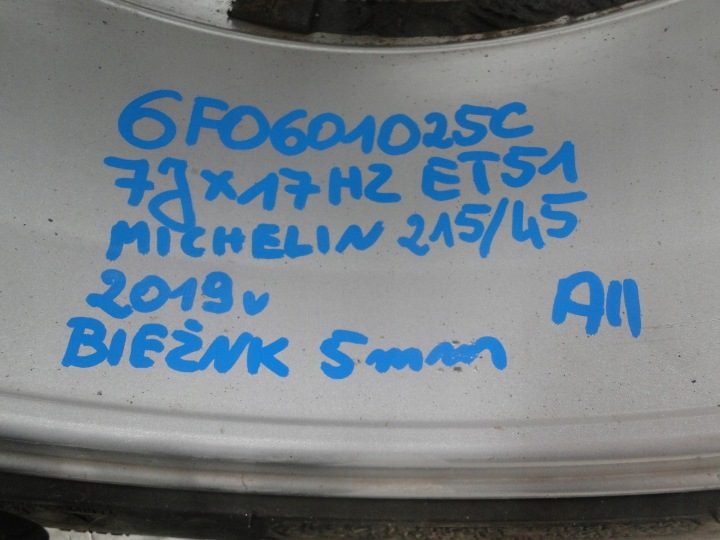 КОЛЕСА ДИСКИ SEAT IBIZA 6F0601025C 7.5" x 17" 5x100 ET 51, фото 6