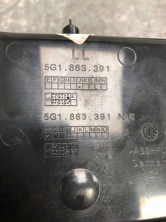 ПЕПЕЛЬНИЦА БАРДАЧОК VW GOLF VII УНИВЕРСАЛ 5G1863391, фото 8