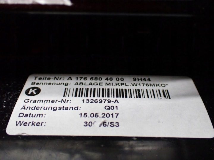 ТОННЕЛЬ ПАНЕЛЬ РАМКА БАРДАЧОК ПЕПЕЛЬНИЦА 1766804600 MERCEDES GLA W156 X156 17, фото 4
