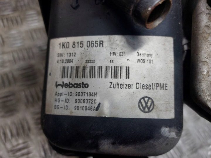 WEBASTO АВТОНОМНЫЙ ОТОПИТЕЛЬ VOLKSWAGEN TOURAN I 1K0815065R THERMO TOP V, фото 4