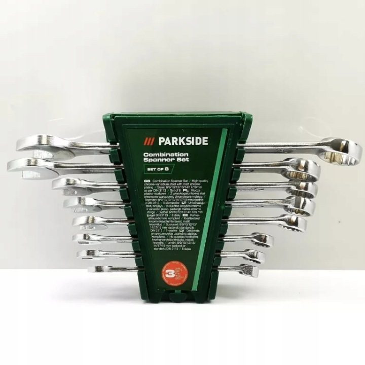 КОМПЛЕКТ КЛЮЧЕЙ РОЖКОВО-НАКИДНЫХ PARKSIDE HG12665 8 шт. ИДЕАЛ!, фото 1