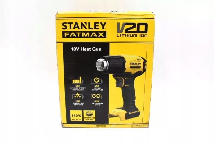 Термофен аккумуляторный STANLEY FATMAX V20 18V Body SFMCE530B, фото 1