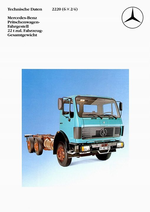 ПРОСПЕКТ MERCEDES-BENZ PRITSCHENWAGENFAHRGESTELL 2220 (6x2/4), фото 1