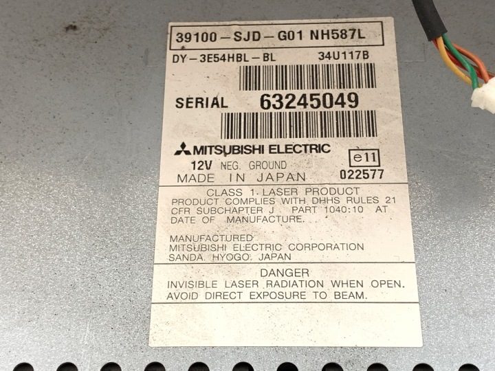МАГНИТОЛА HONDA FR-V 39100-SJD-G01 ПЛЕЕР МУЛЬТИМЕДИА, СТЕРЕО, фото 4