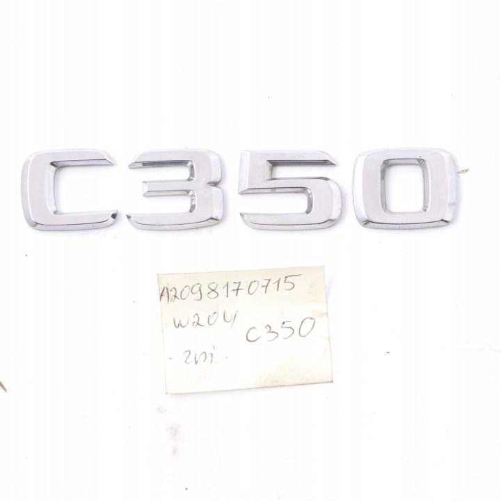 Mercedes W204 C350 Эмблема Надпись Крышка Багажника Задняя A2098170715, фото 4