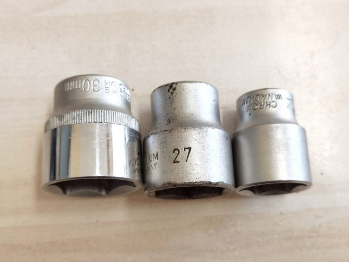 Набор головок 1/2" 6-kątnych 24, 27, 30 мм, фото 2