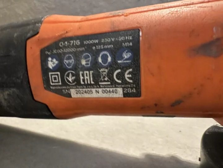 NEO TOOLS угловая шлифмашина 1000W, 125 мм 04-716, фото 3