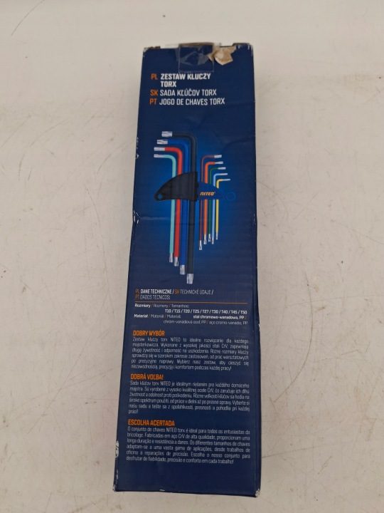 КОМПЛЕКТ КЛЮЧЕЙ IMBUSOWYCH Z KOŃCÓWKAMI TORX 9 ШТУК, фото 4