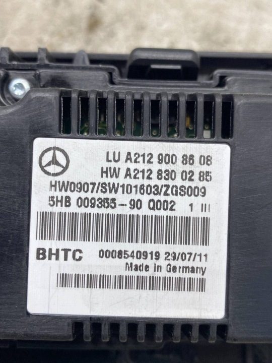 БЛОК УПРАВЛЕНИЯ КЛИМАТОМ КОНДИЦИОНЕРА MERCEDES E-КЛАСС C207 W207 A2129008608, фото 4