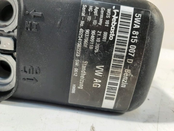 VOLKSWAGEN PASSAT B8 WEBASTO АВТОНОМНЫЙ ОТОПИТЕЛЬ 5WA815007D, фото 3