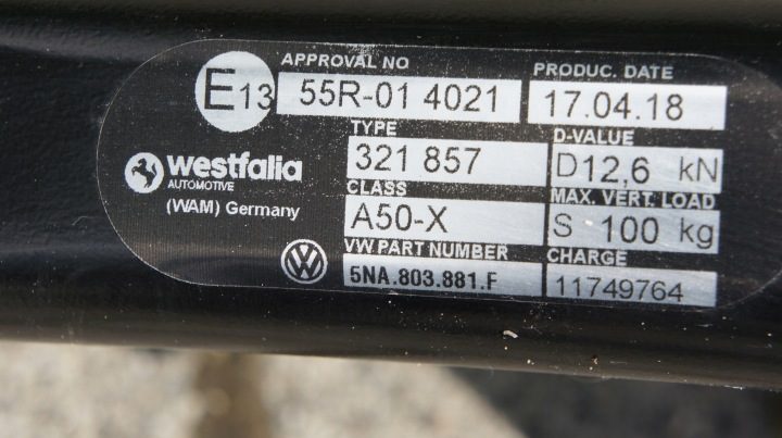 VW Passat B9 3J фаркоп с электроприводом складной оригинал OEM 23-, фото 5