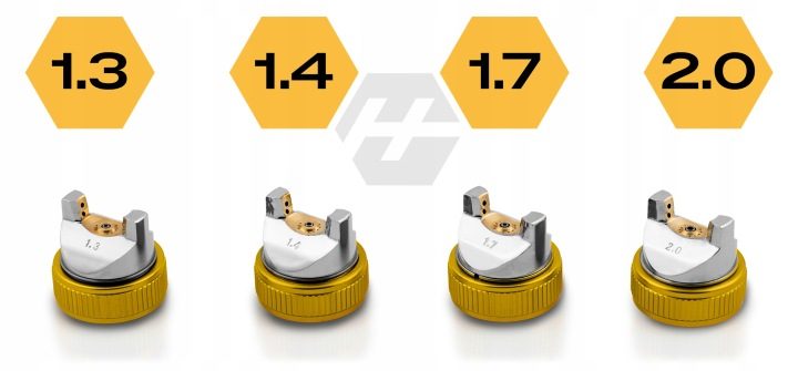Пистолет покрасочный для покраски HVLP + комплект 4x форсунка 1.3 1.4, 1.7, 2.0, фото 6