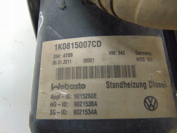 ПЕЧКА WEBASTO THERMO TOP V 1K0815007CD VW GOLF VI 1.6 TDI, фото 12