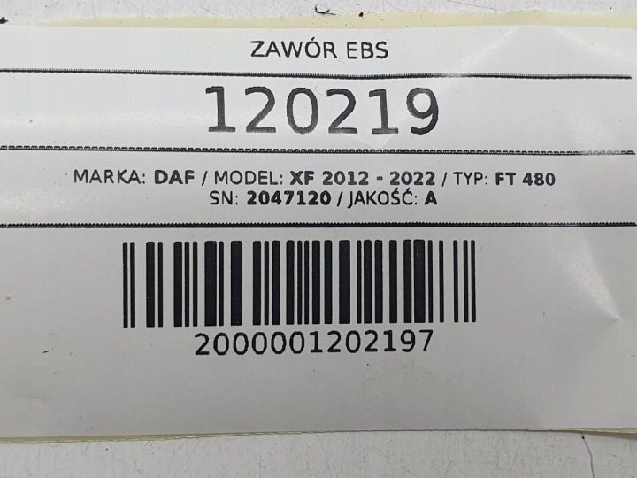 КЛАПАН EBS МОДУЛЯТОР ТОРМОЗА DAF XF 106 2047120 РЕСТАЙЛИНГ 2021, фото 10